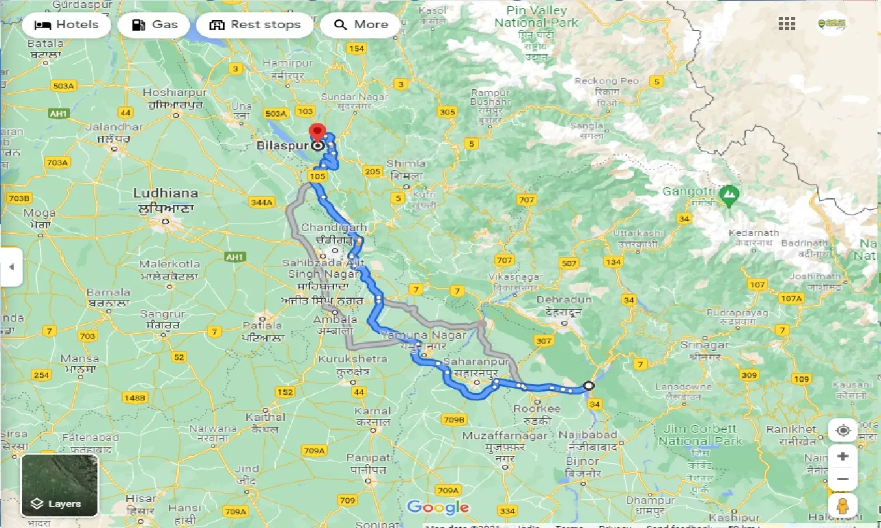 haridwar-to-bilaspur-hp-one-way