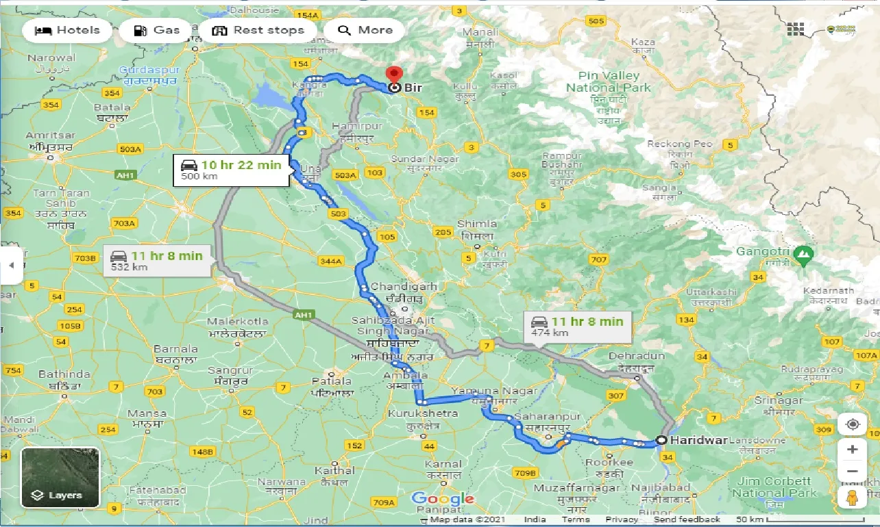 haridwar-to-bir-one-way