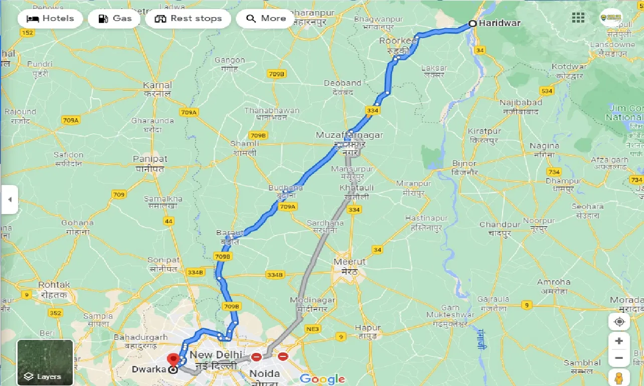 haridwar-to-dwarka-delhi-one-way