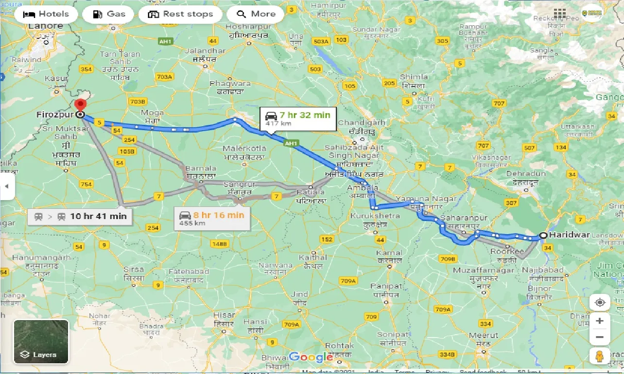 haridwar-to-firozpur-taxi
