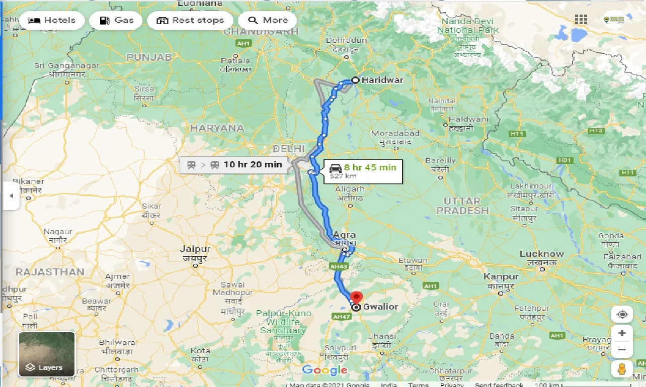 haridwar-to-gwalior-one-way