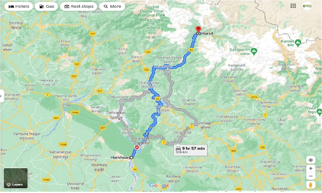 haridwar-to-harsil-round-trip