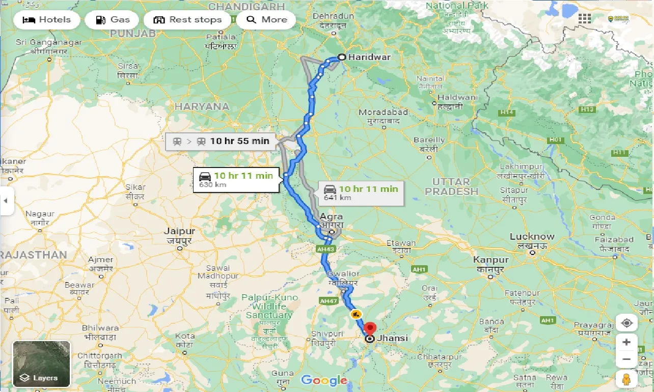 haridwar-to-jhansi-one-way
