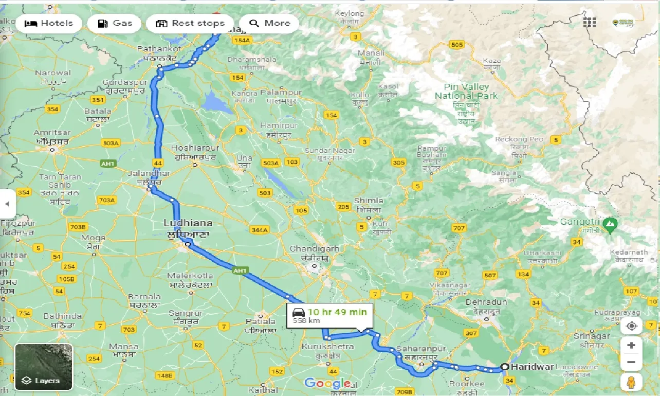 haridwar-to-khajjiar-one-way