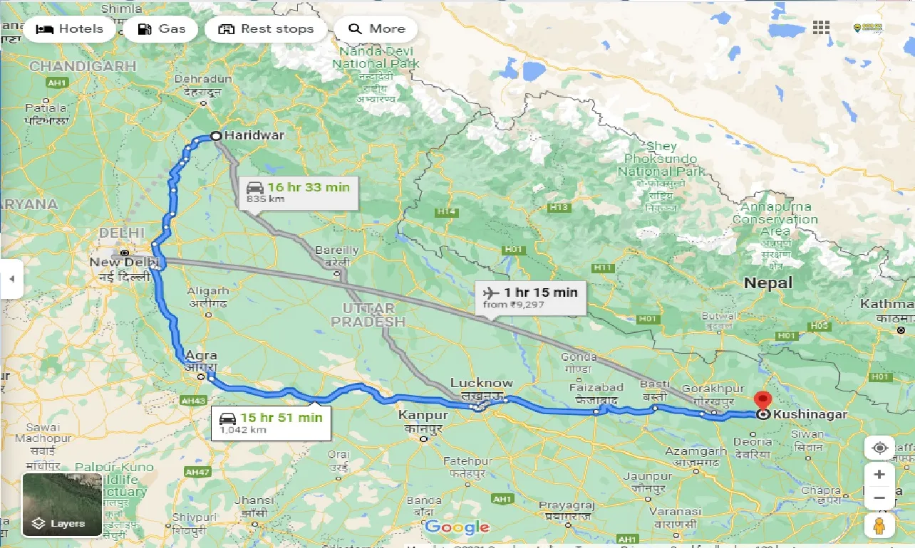 haridwar-to-kushinagar-one-way