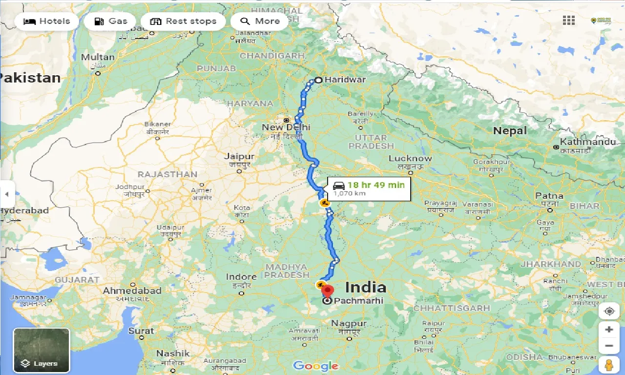 haridwar-to-pachmarhi-one-way