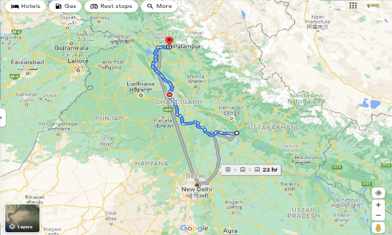 haridwar-to-palampur-taxi