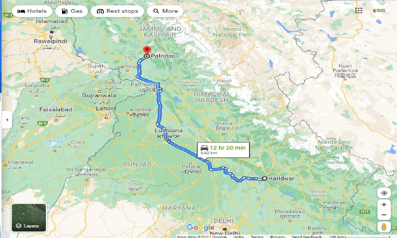 haridwar-to-patnitop-taxi