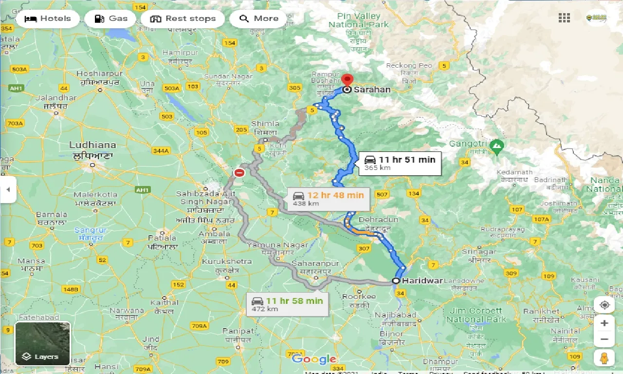 haridwar-to-sarahan-one-way