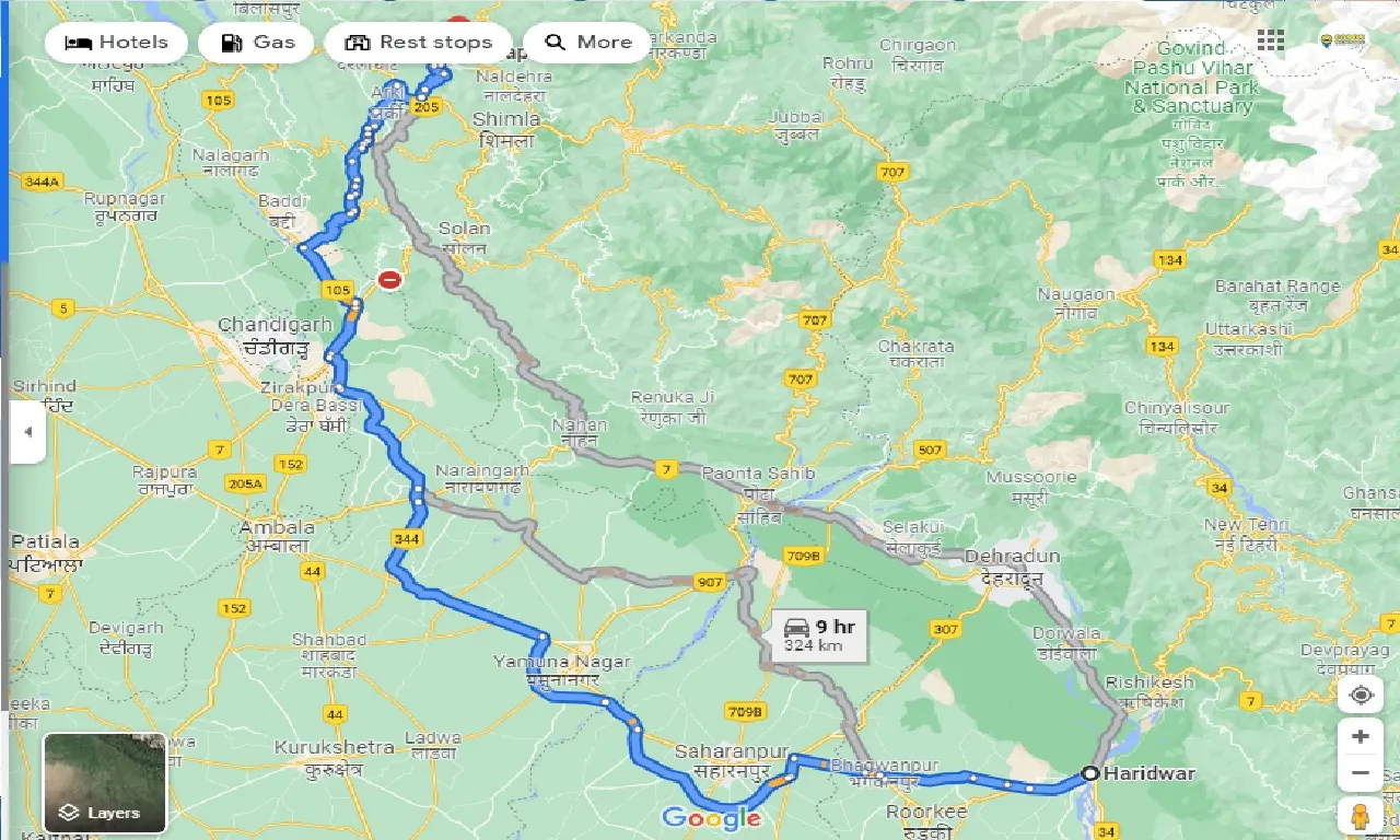 haridwar-to-tattapani-one-way