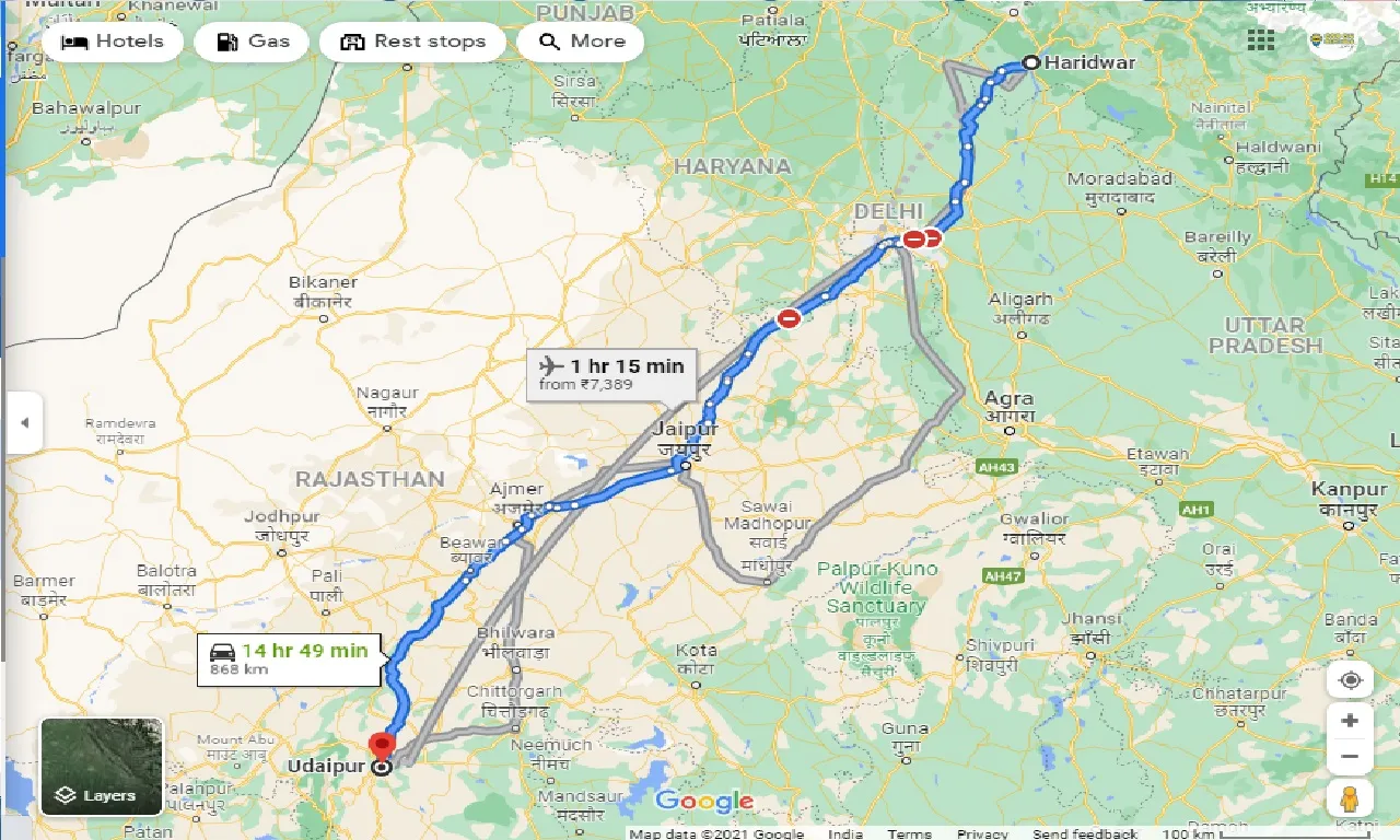 haridwar-to-udaipur-taxi