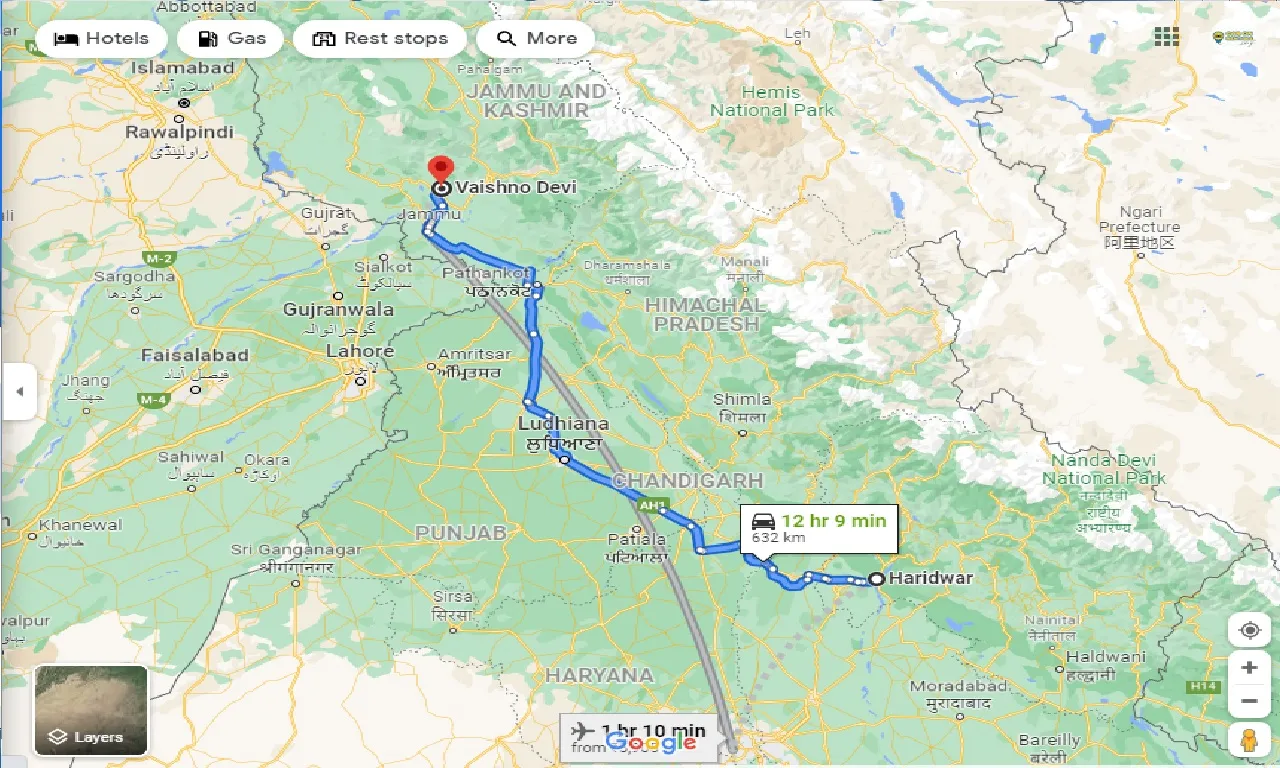 haridwar-to-vaishno-devi-one-way