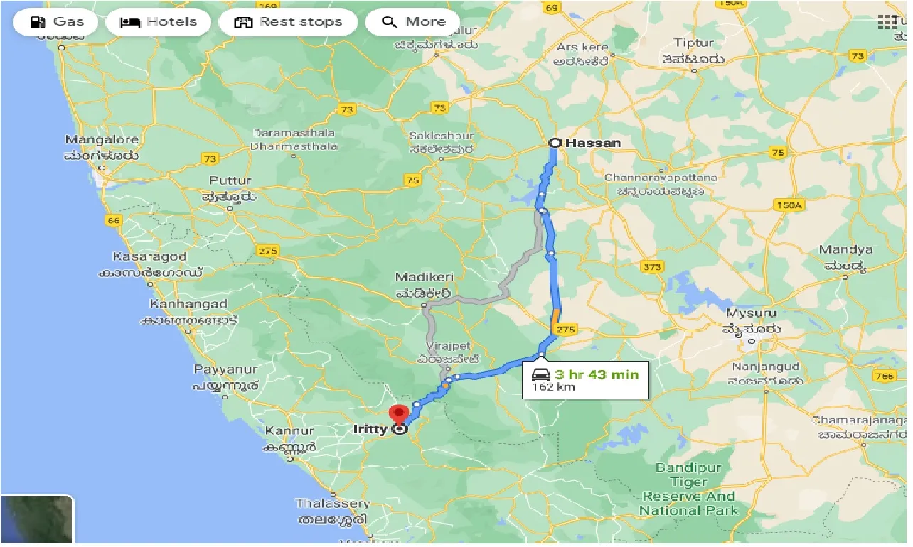 hassan-to-iritty-one-way