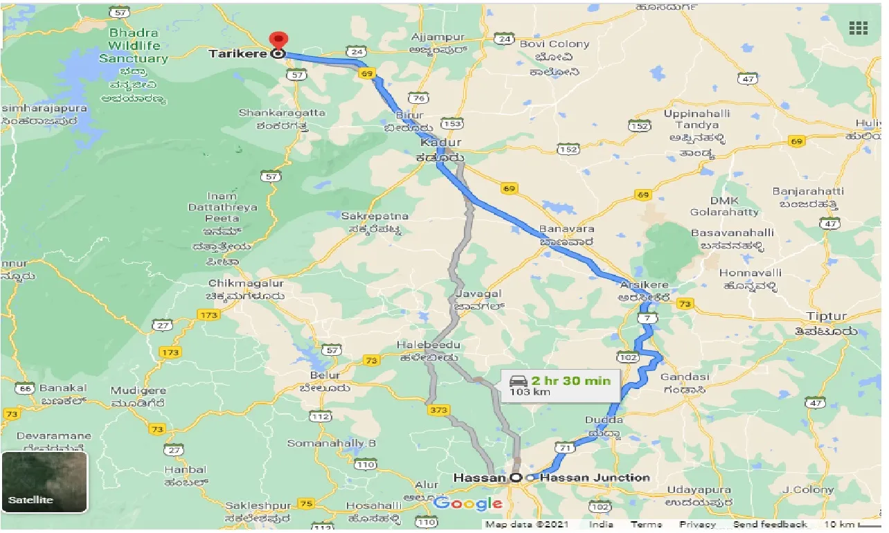 hassan-to-tarikere-one-way