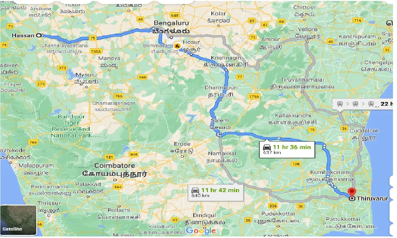 hassan-to-thiruvarur-one-way