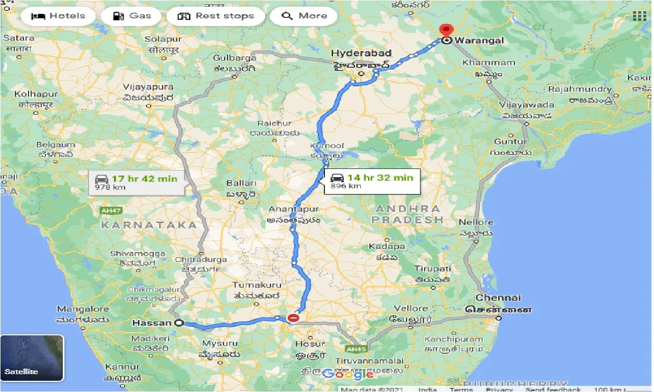 hassan-to-warangal-one-way