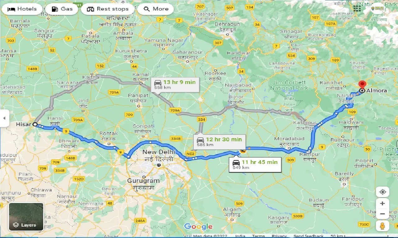 hisar-to-almora-taxi