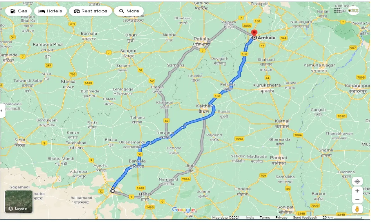 hisar-to-ambala-round-trip