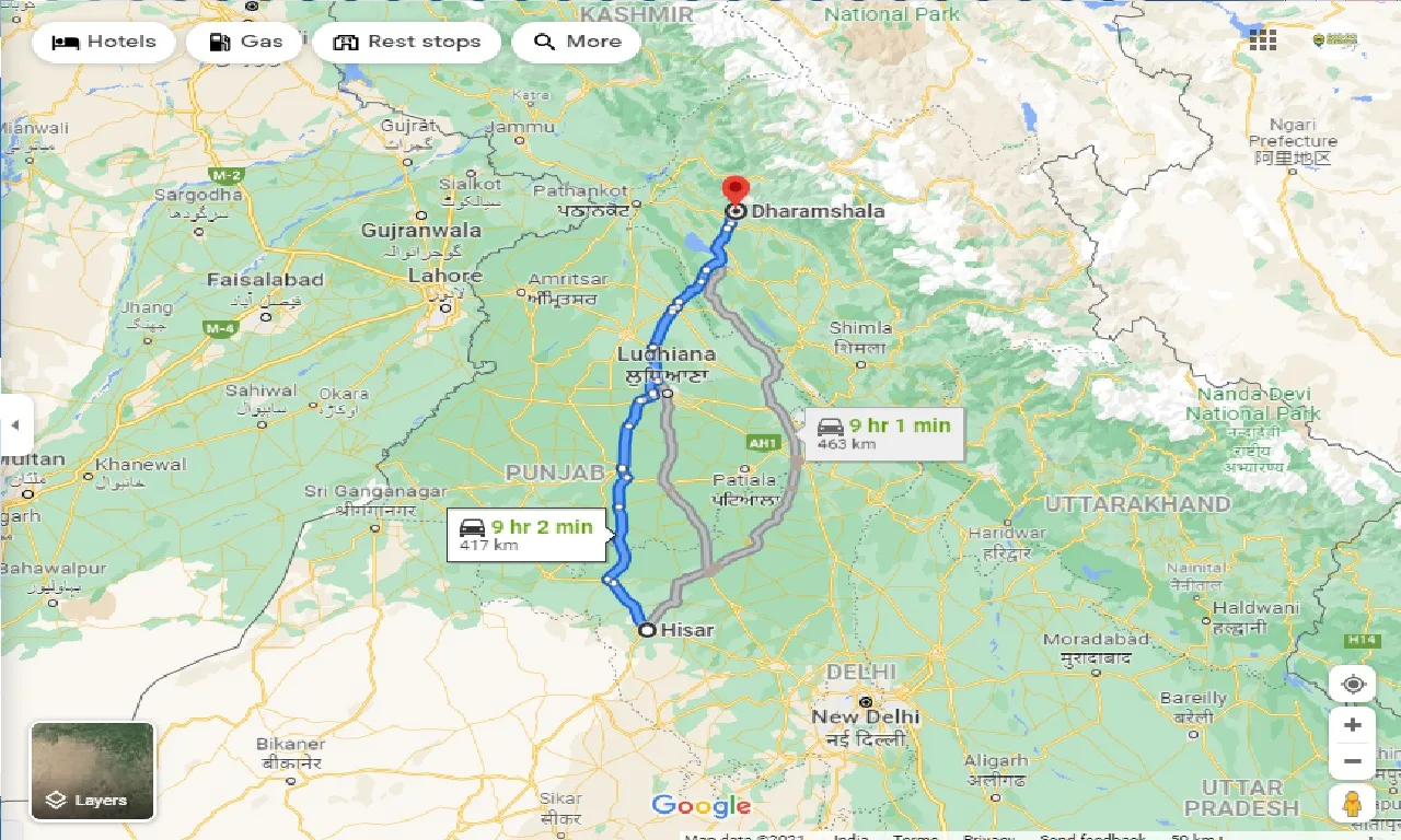 hisar-to-dharamshala-one-way