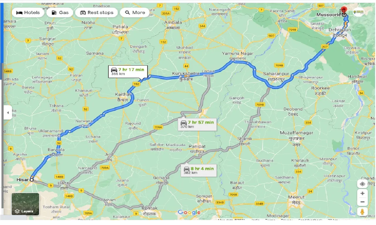 hisar-to-mussoorie-one-way