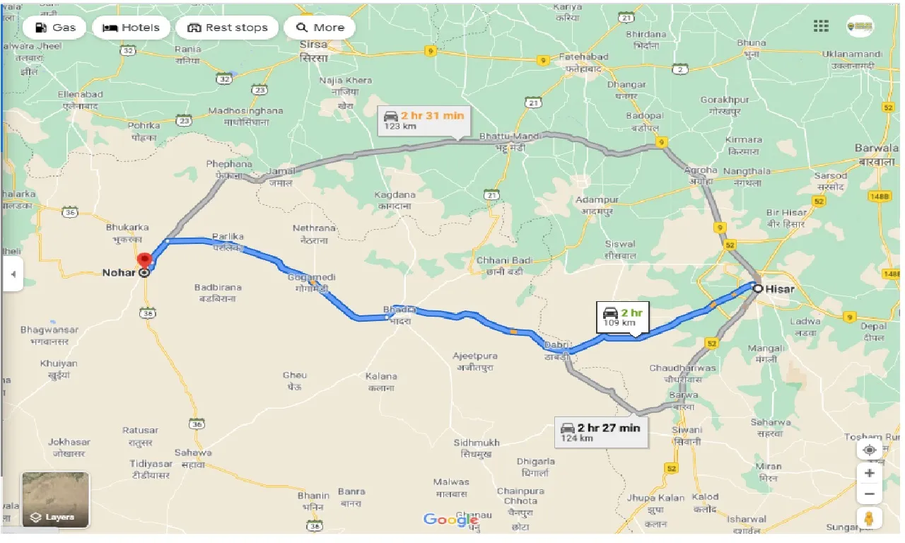 hisar-to-nohar-round-trip