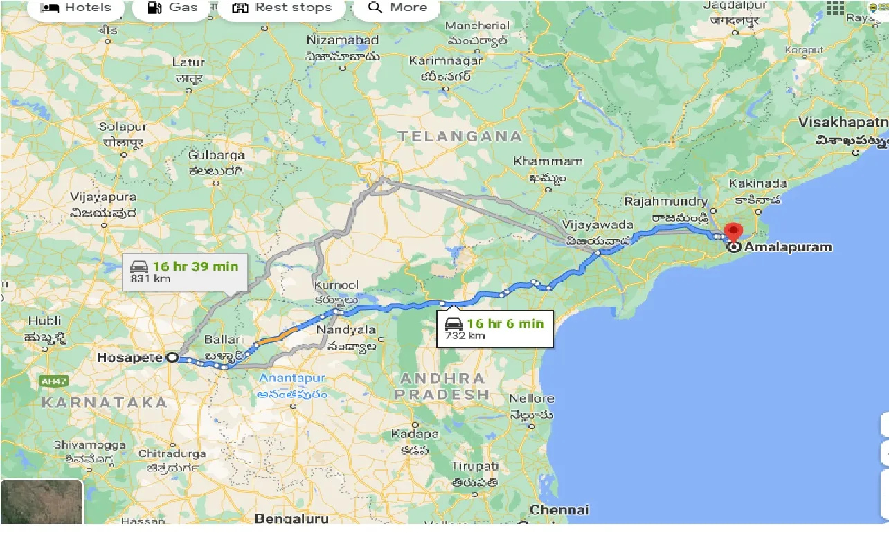hosapete-to-amalapuram-taxi
