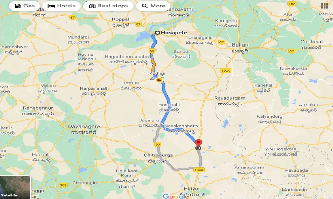 hosapete-to-challakere-one-way
