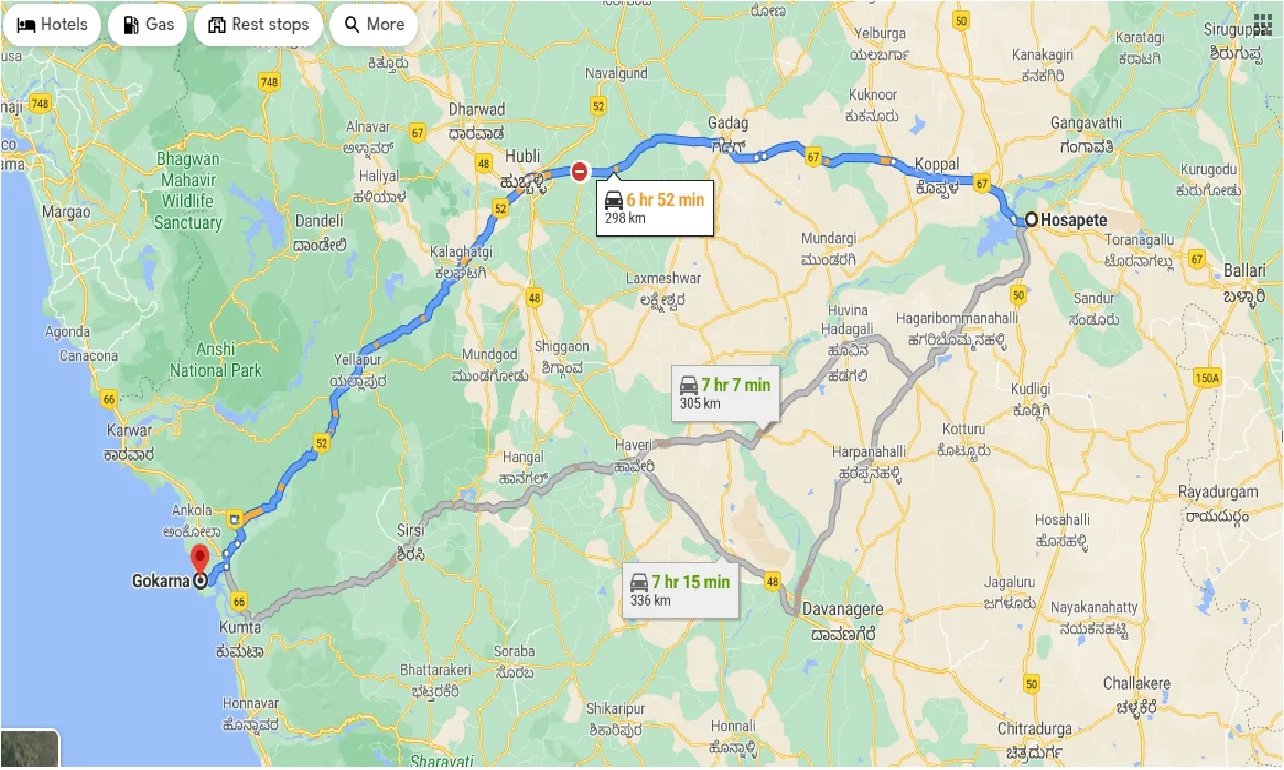 hosapete-to-gokarna-taxi