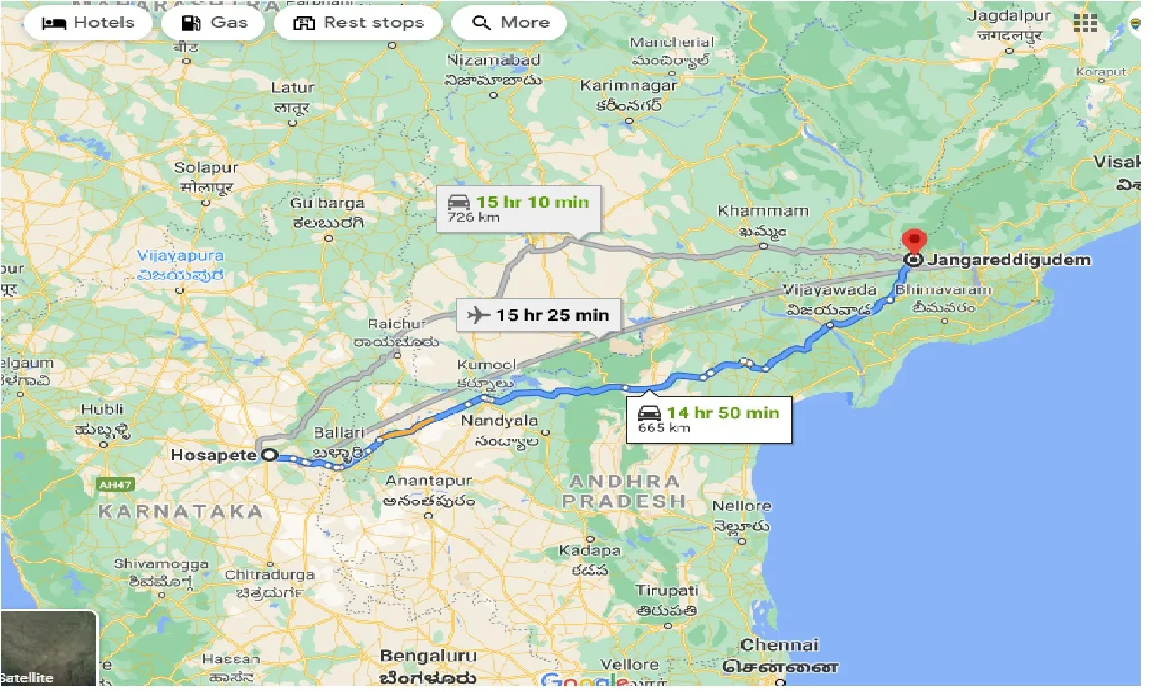 hosapete-to-jangareddigudem-one-way