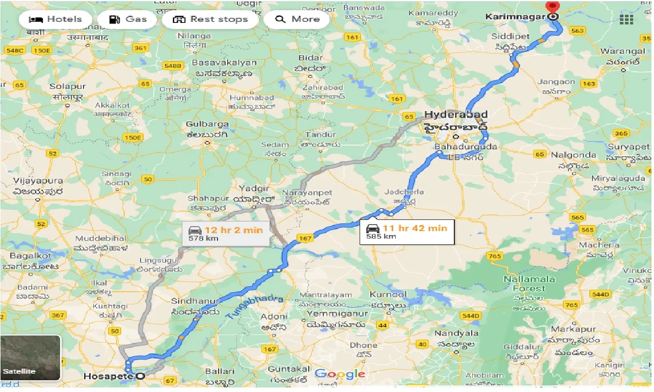 hosapete-to-karimnagar-one-way