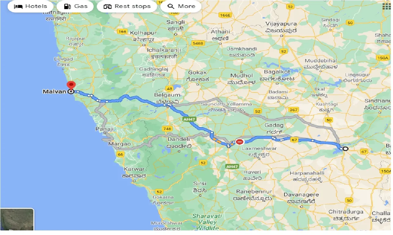 hosapete-to-malvan-one-way