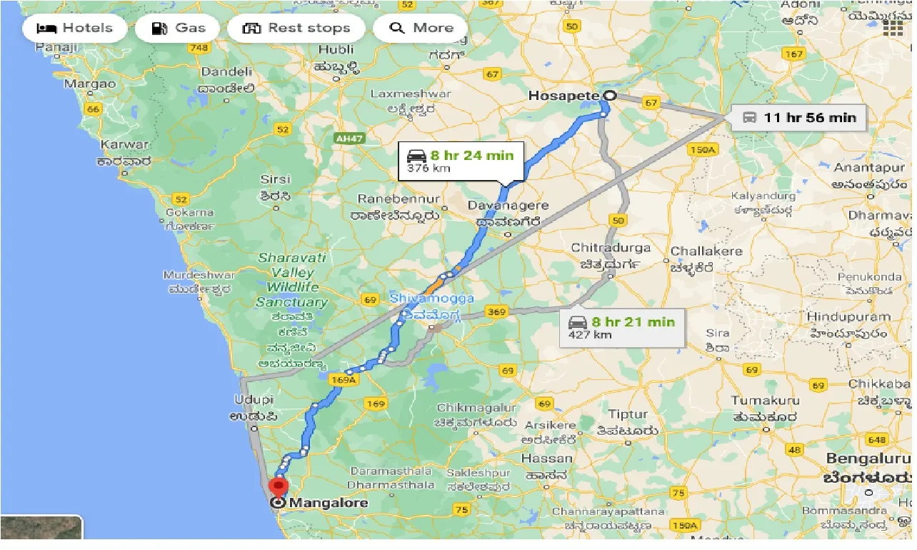 hosapete-to-mangalore-taxi