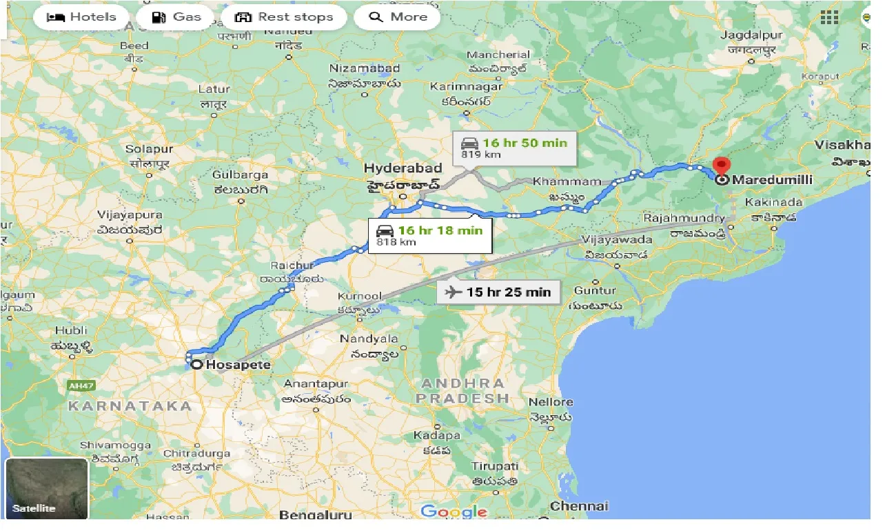 hosapete-to-maredumilli-one-way