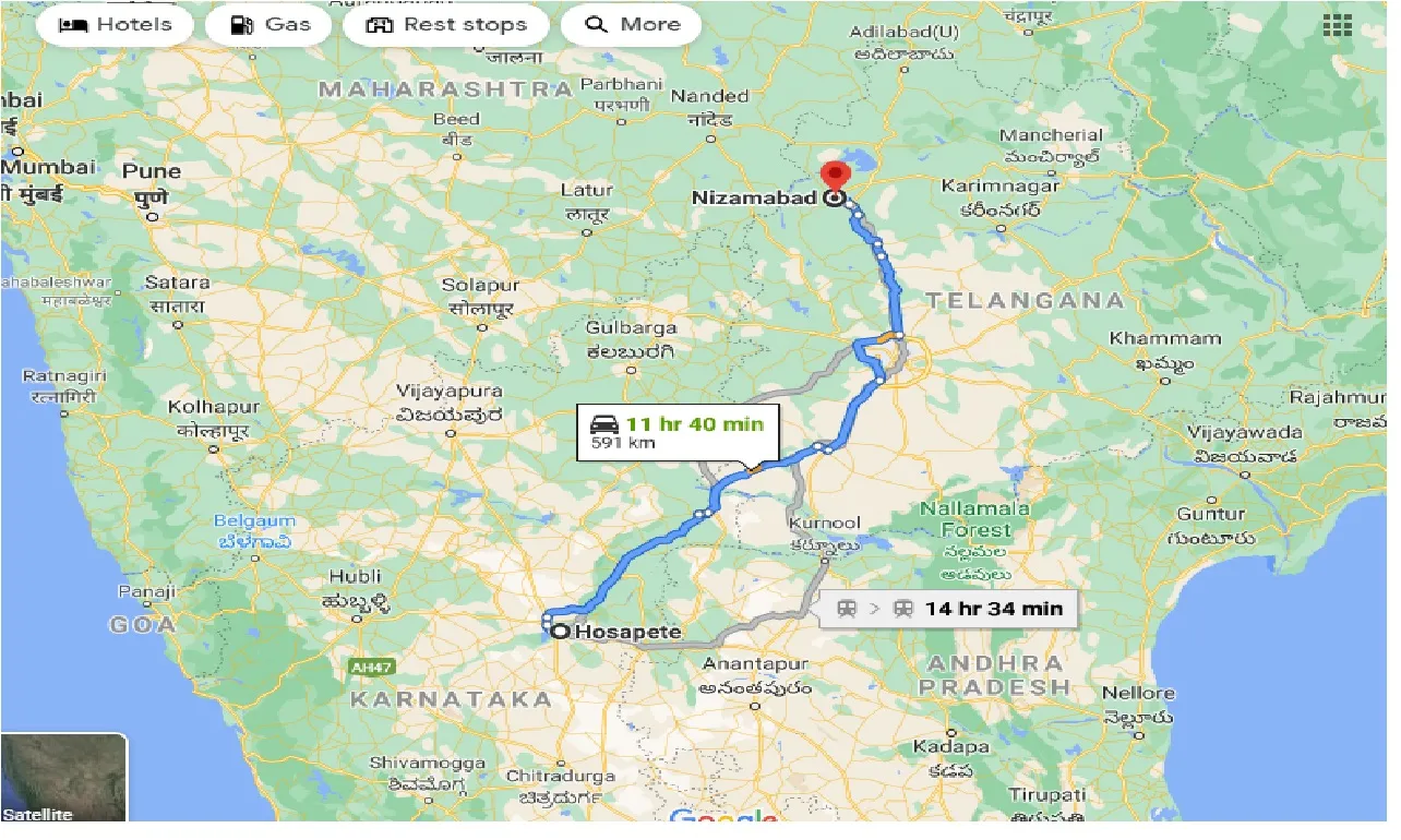 hosapete-to-nizamabad-one-way