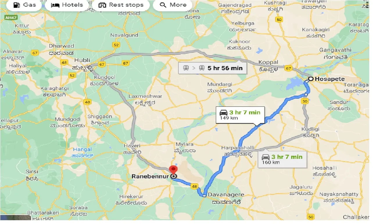 hosapete-to-ranebennur-taxi