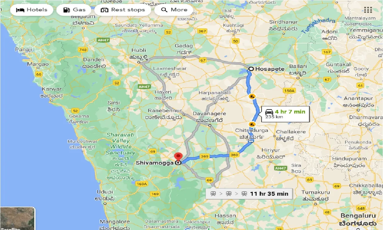 hosapete-to-shivamogga-taxi