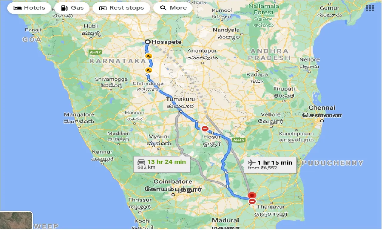 hosapete-to-tiruchirappalli-taxi