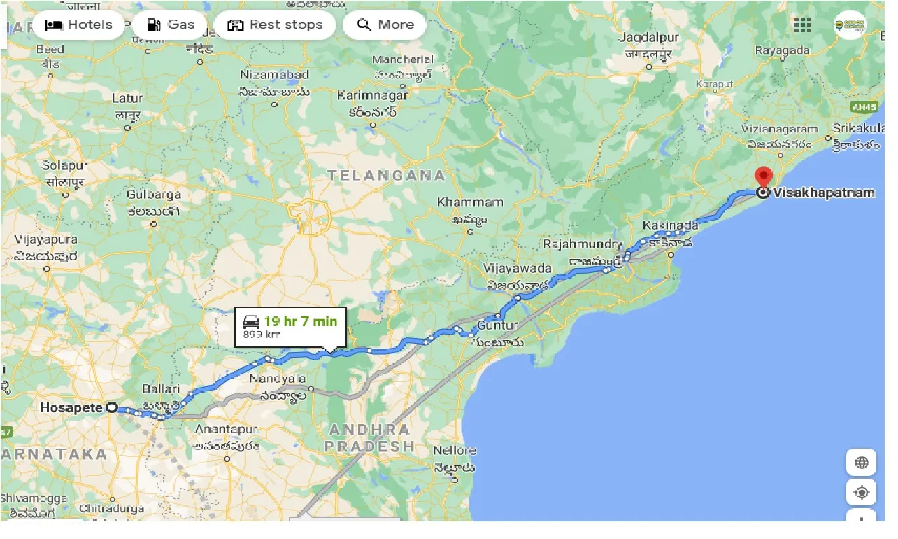 hosapete-to-visakhapatnam-taxi