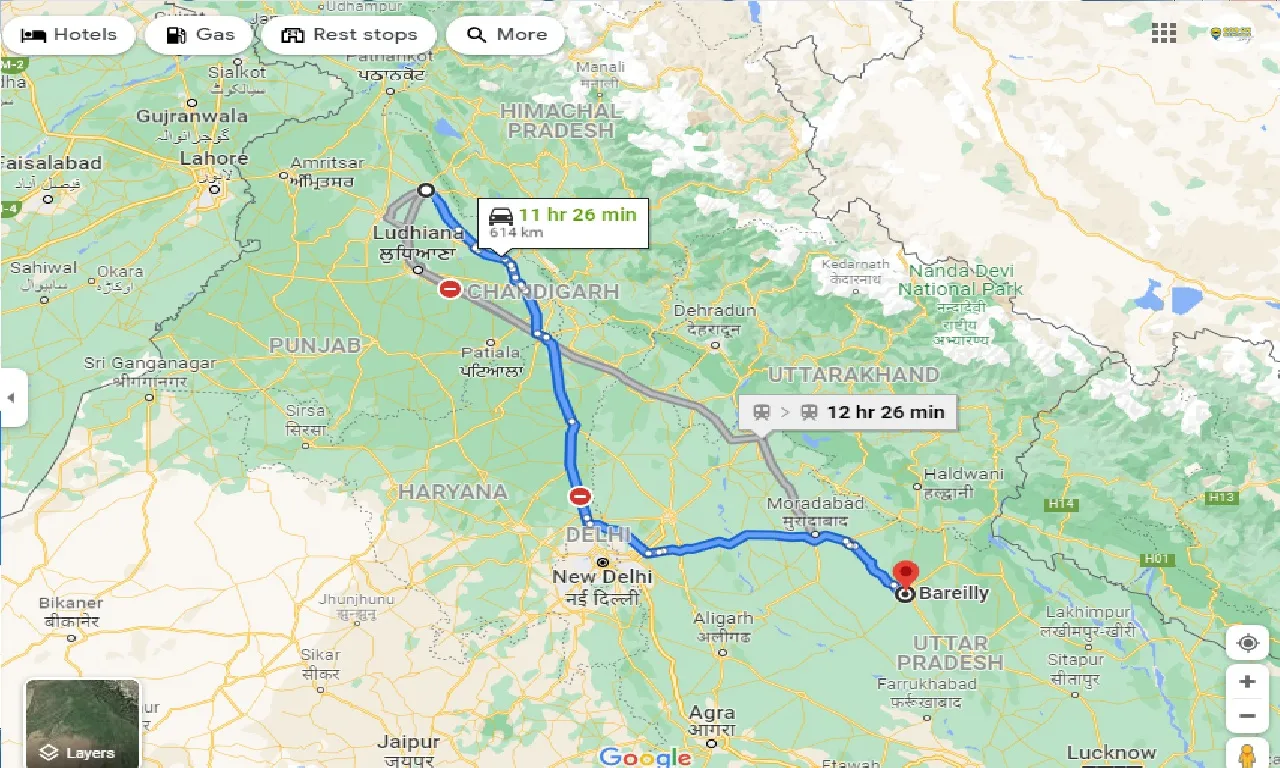 hoshiarpur-to-bareilly-one-way