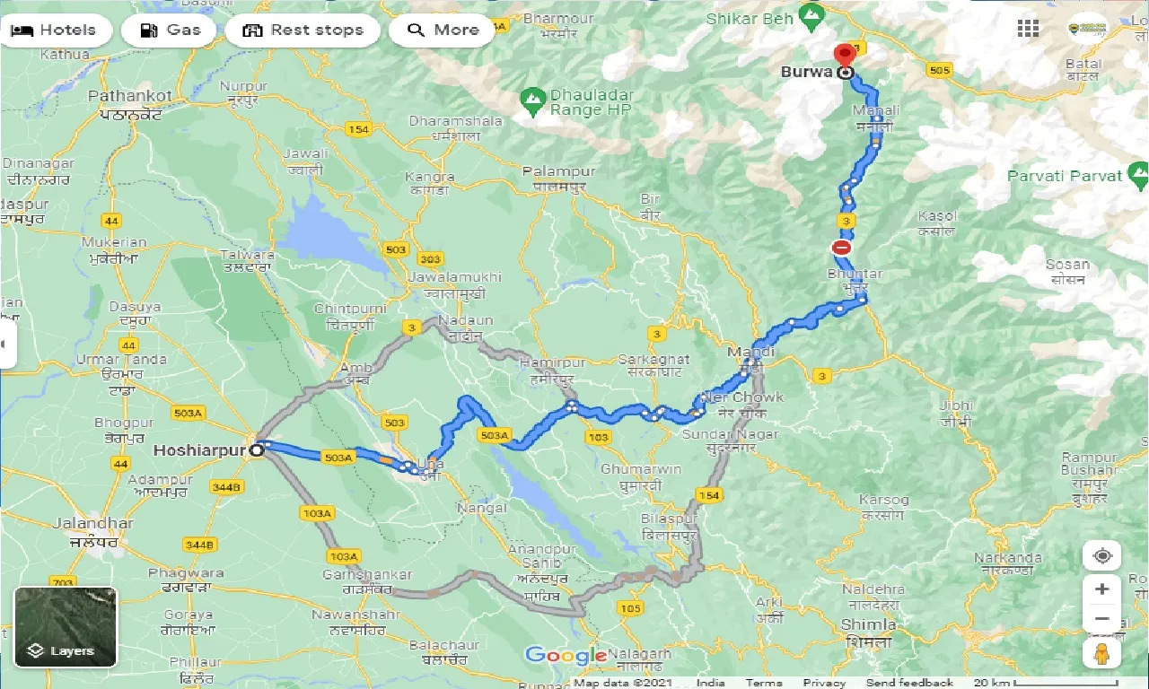 hoshiarpur-to-burwa-one-way