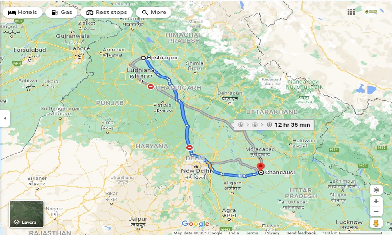 hoshiarpur-to-chandausi-taxi