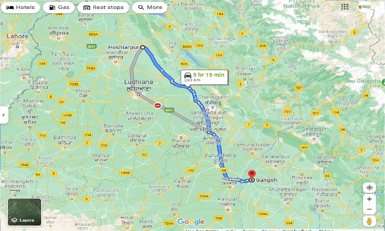 hoshiarpur-to-gangoh-one-way