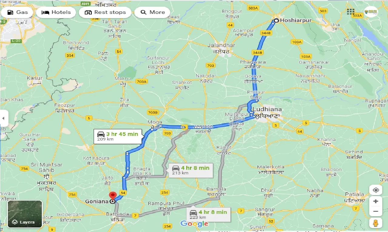 hoshiarpur-to-goniana-one-way