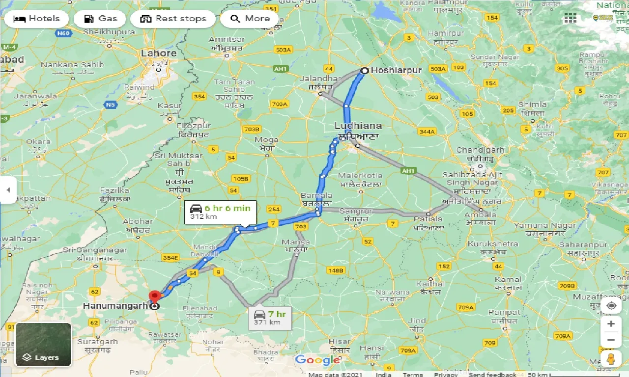 hoshiarpur-to-hanumangarh-taxi