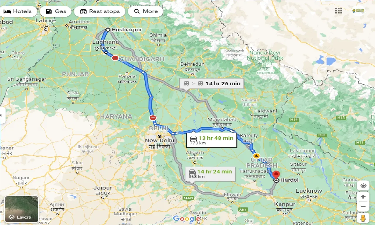 hoshiarpur-to-hardoi-taxi