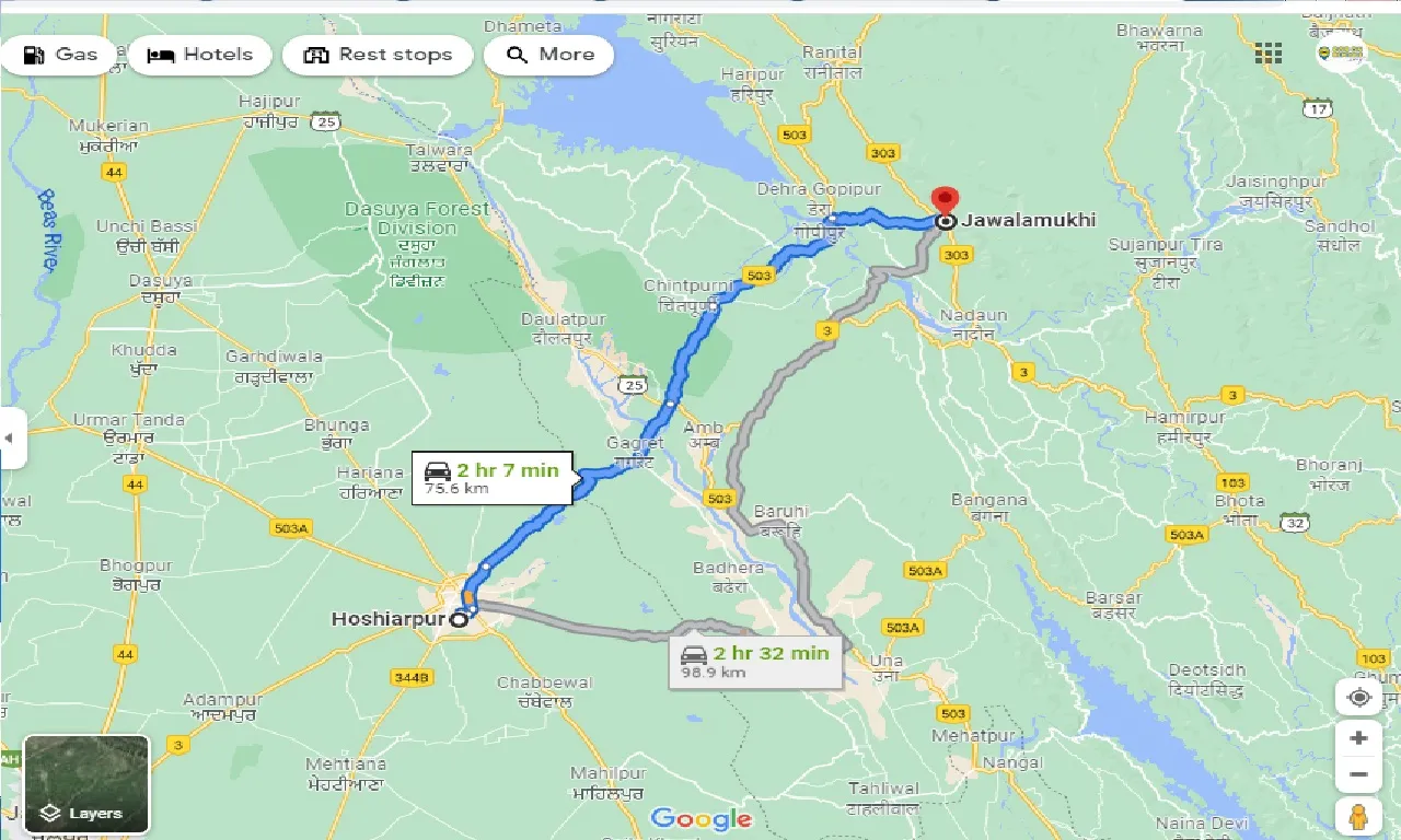 hoshiarpur-to-jawalamukhi-taxi