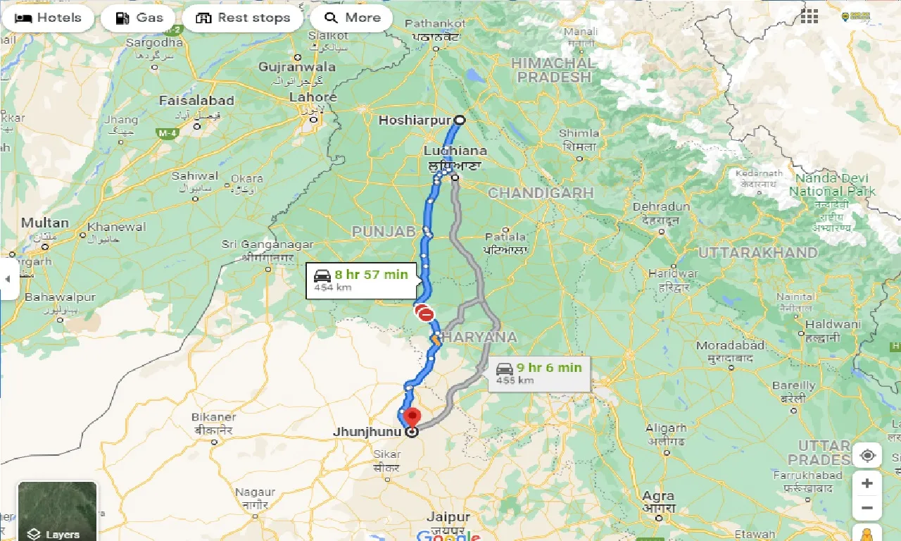 hoshiarpur-to-jhunjhunu-taxi