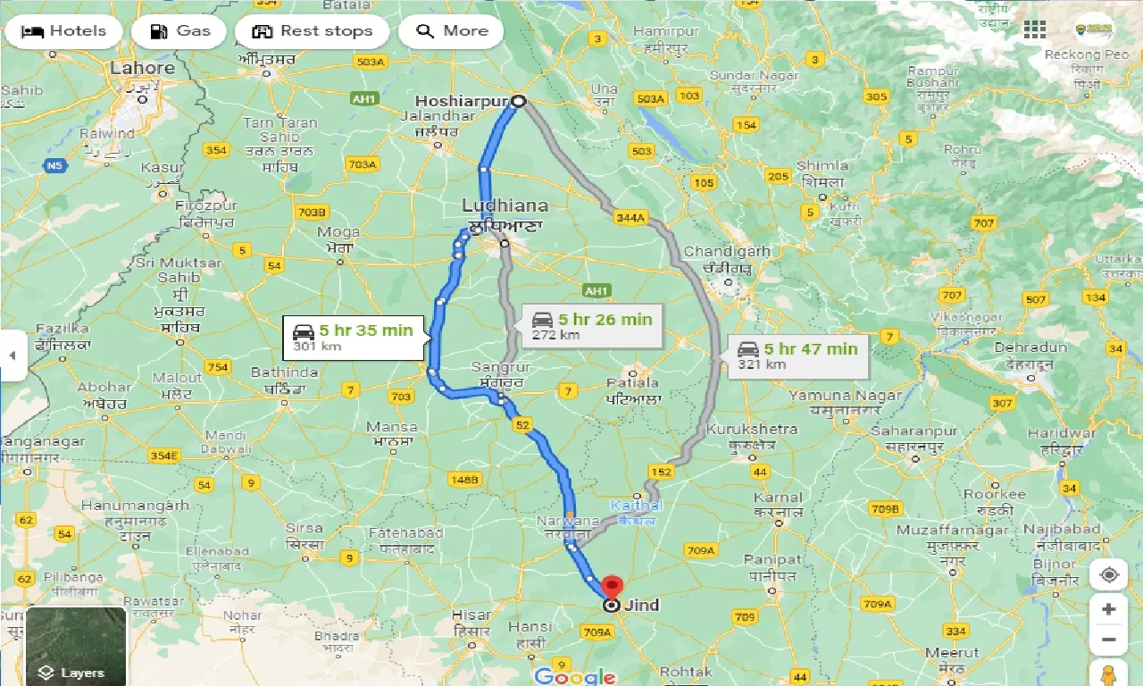 hoshiarpur-to-jind-one-way