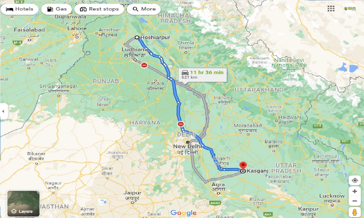 hoshiarpur-to-kasganj-taxi
