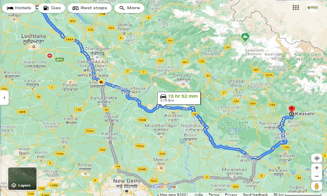 hoshiarpur-to-kausani-taxi